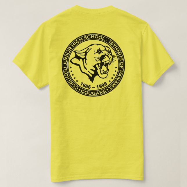 Curundu Junior High School, Republic of Panama T-Shirt (Design Back)