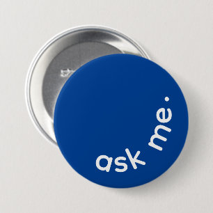 Curvature Ask Me Blue Customer Service Button