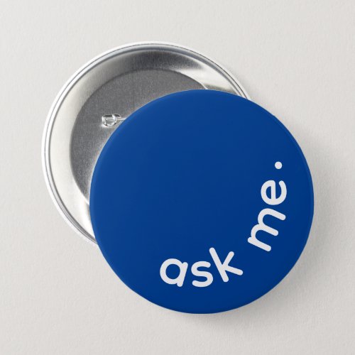 Curvature Ask Me Blue Customer Service Button