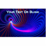 Curvature Statuette<br><div class="desc">Science tells us that space is curved. And so it is. A multi-color fractal image of concentric loops superimposed on a starry background. Add your own text.</div>