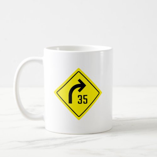 Curve_Advisory Speed Sign  Classic Mug