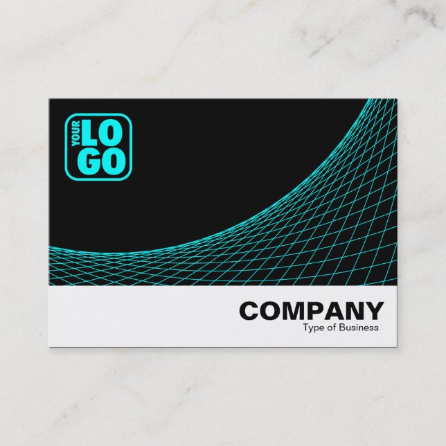 Curve Footed - Cyan Business Card (Front)