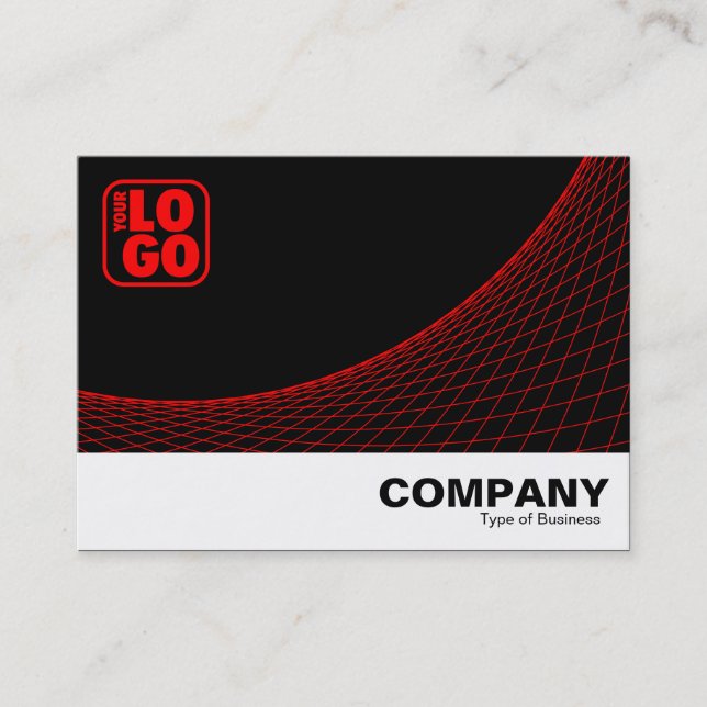 Curve Footed - Red Business Card (Front)