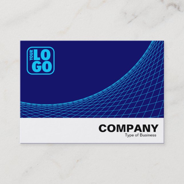 Curve Footed - Sky Blue on Deep Navy Blue Business Card (Front)
