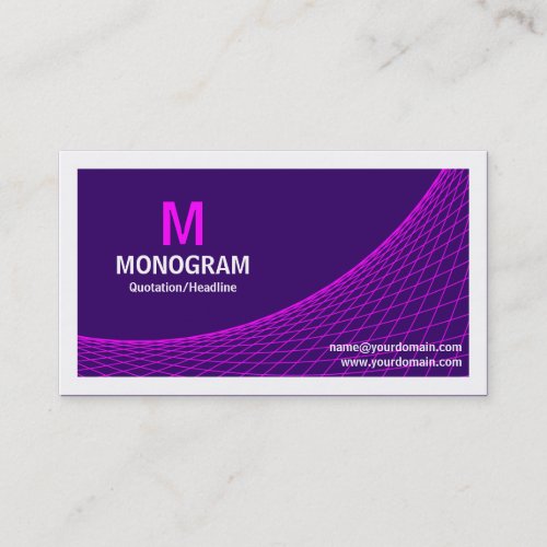 Curve II _ Magenta on Deep Purple Business Card