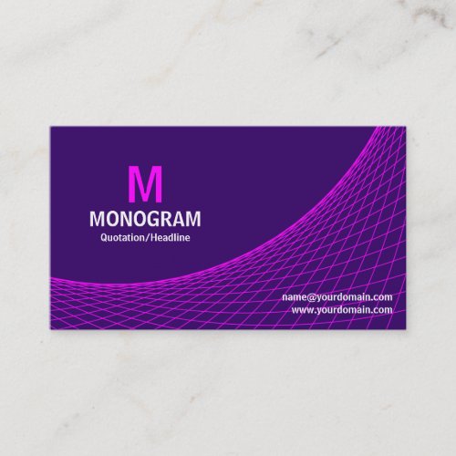 Curve _ Magenta on Deep Purple Business Card