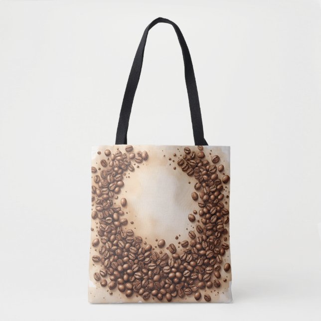 Curve of Coffee Beans Tote Bag (Front)