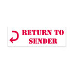 [ Thumbnail: Curved Arrow "Return to Sender" Rubber Stamp ]