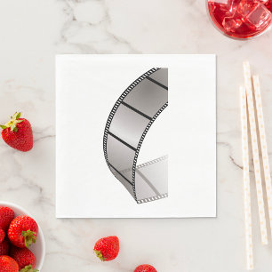 Curved Blank Film Strip Napkins