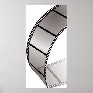 Curved Blank Film Strip Poster