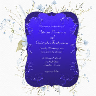 Curved Blue Elegance Vintage Wedding 