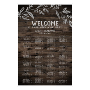 Curved Branch | Wooden Alphabetical Seating Chart