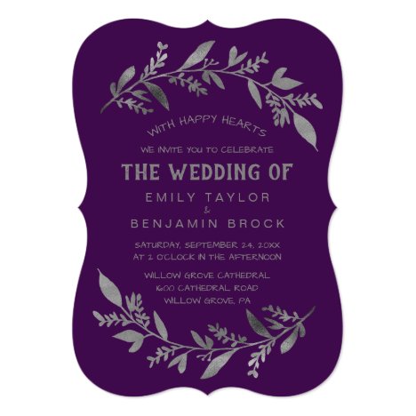 Curved Branches | Silver The Wedding Of Invitation