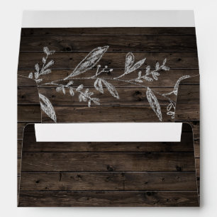 Curved Branches Wooden Wedding Invitation Envelope