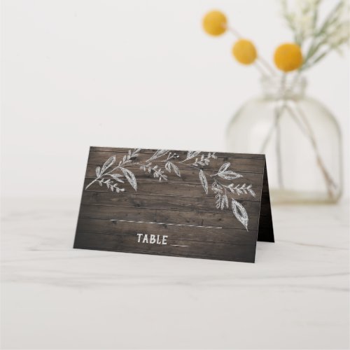 Curved Branches  Wooden Wedding Place Card