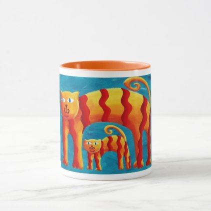 Curved Cats Mug