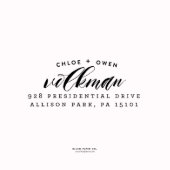 Curved Family Name Return Address Stamp (Stamp View)