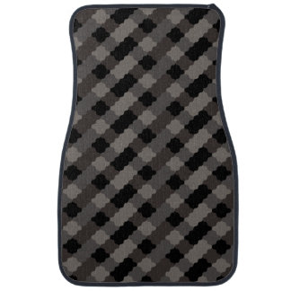 Curved Geometric Tile Pattern Set of Car Mats