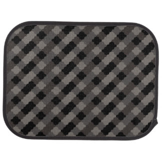 Curved Geometric Tile Pattern Set of Car Mats