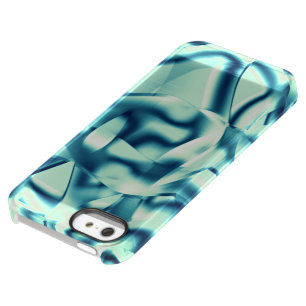 Curved greenish blue shapes, showy cyan tones Some Permafrost iPhone SE/5/5s Case