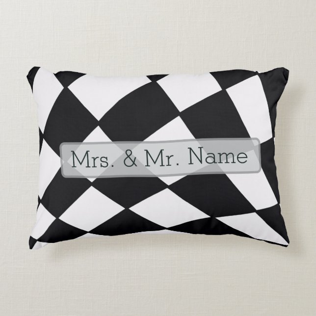 Curved Grid | Modern  Accent Pillow (Front)