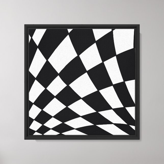 Curved Grid | Modern Canvas Print (Front)