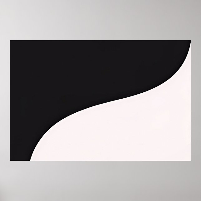Curved Harmony - Minimalist Arc Art Print (Front)