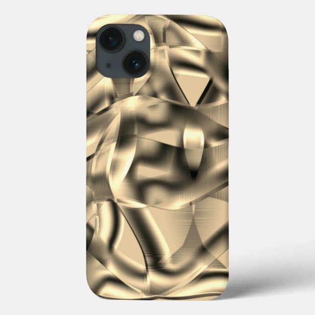 Curved khaki or beige shapes, with luminous tones Case-Mate iPhone case (Back)
