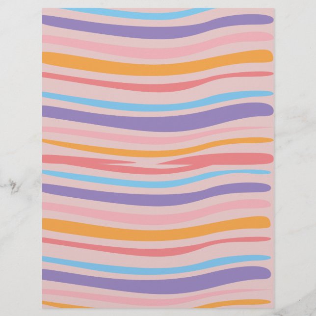 Curved Lined Scrapbook Paper (Front)