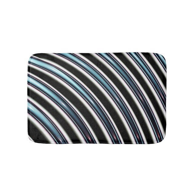 Curved Lines Close Up Of A Fractal Bathroom Mat (Front)