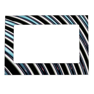 Curved Lines Close Up Of A Fractal Magnetic Picture Frame