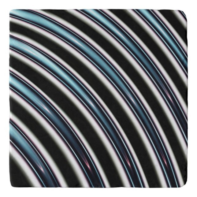 Curved Lines Close Up Of A Fractal Trivet (Front)
