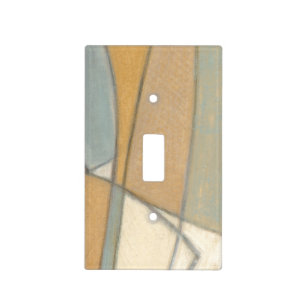 Curved Lines & Muted Earth Tones Light Switch Cover