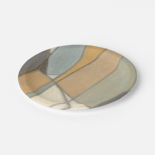 Curved Lines & Muted Earth Tones Paper Plates