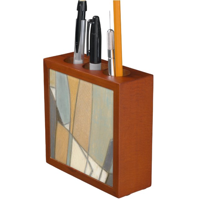 Curved Lines & Muted Earth Tones Pencil/Pen Holder (In Situ)