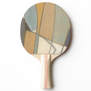 Curved Lines & Muted Earth Tones Ping-Pong Paddle