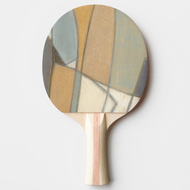 Curved Lines & Muted Earth Tones Ping-Pong Paddle (Front)
