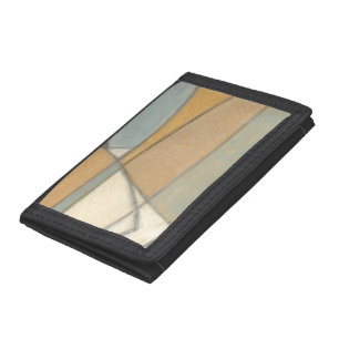 Curved Lines & Muted Earth Tones Tri-fold Wallet