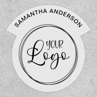 Curved Name over Business Logo Patch
