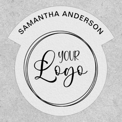 Curved Name over Business Logo Patch