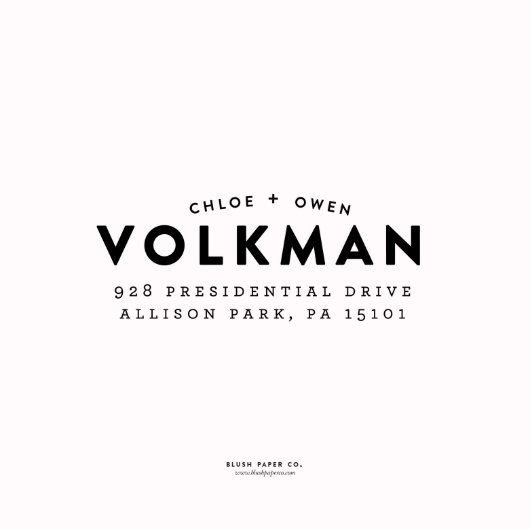 Curved Names Self-Inking Return Address Stamp  (Stamp View)