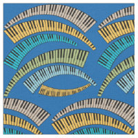 Curved Piano Keys Fabric Pattern