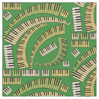Curved Piano Keys Pattern Fabric