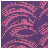 Curved Piano Keys Pattern Fabric