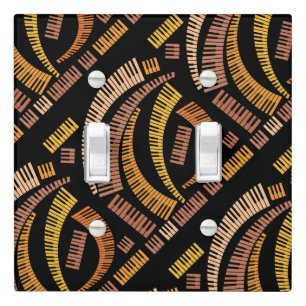 Curved Piano Keys Pattern Light Switch Cover