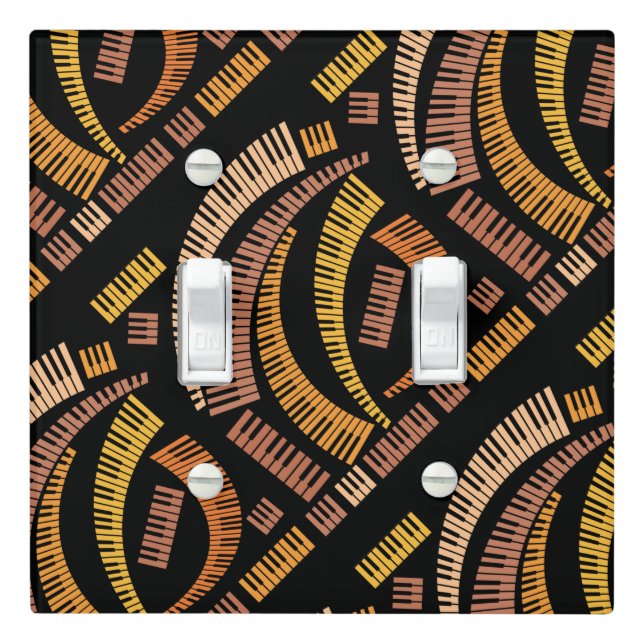 Curved Piano Keys Pattern Light Switch Cover (In Situ)