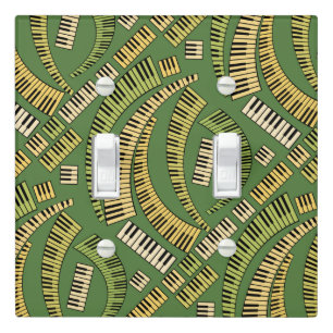 Curved Piano Keys Pattern Light Switch Cover