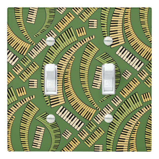Curved Piano Keys Pattern Light Switch Cover (In Situ)