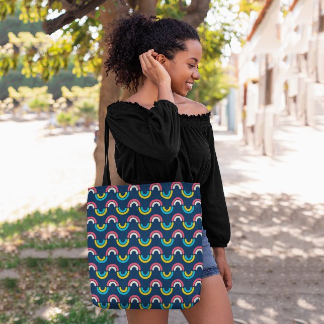 Curved Rainbow Tote Bag (Creator Uploaded)