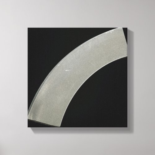 Curved section of high_purity Titanium metal plate Canvas Print